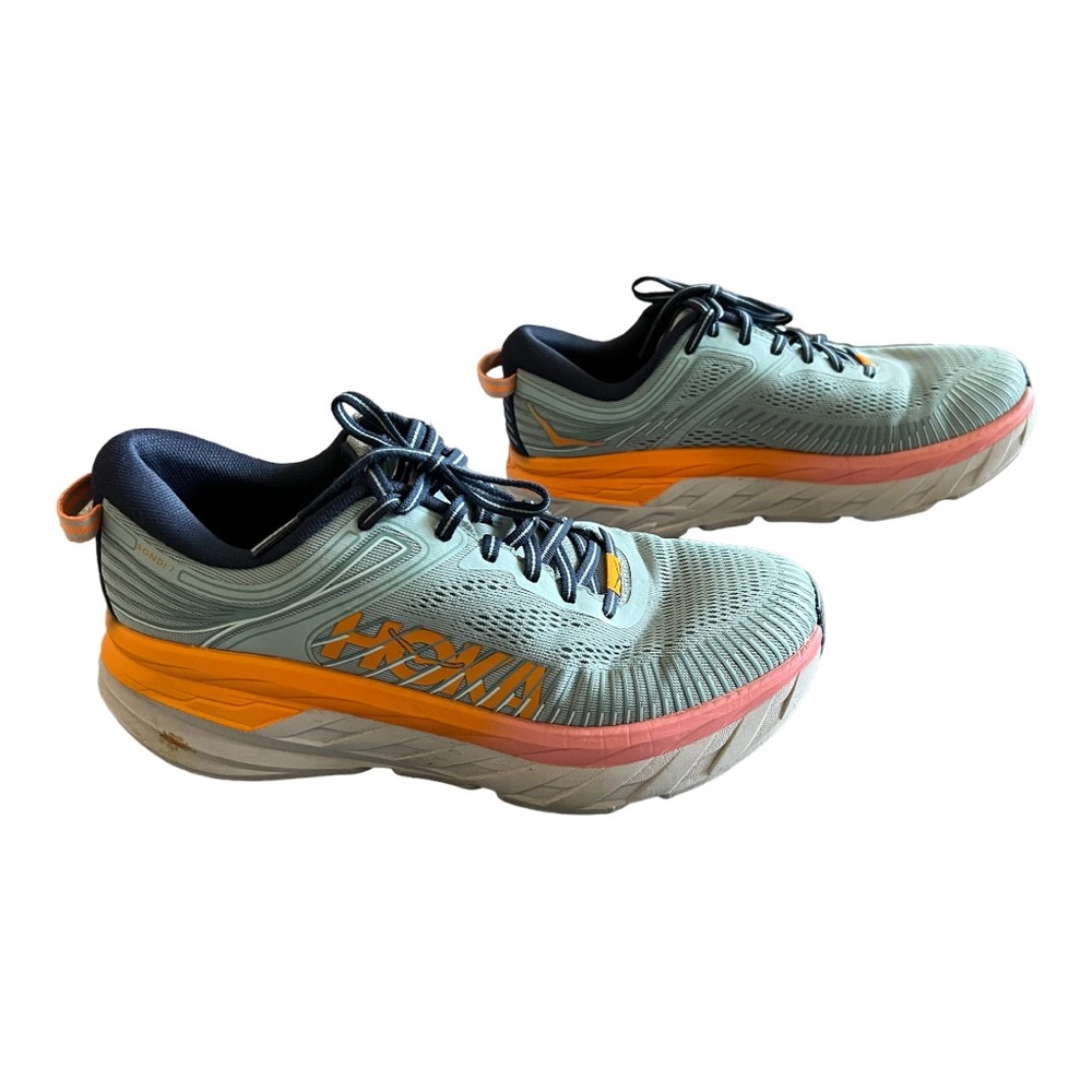 Hoka One One Tennis Sneakers Shoes Blue & Orange Gem